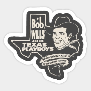 Bob Wills and his Texas Playboys Retro Style Sticker